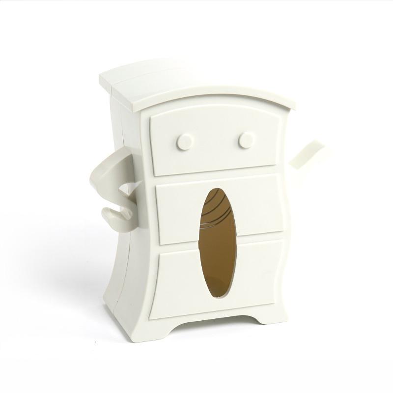 

1pc Tissue Box Creative Building Block Design for Living Room Bathroom Toilet High Grade Tissue Holder білий