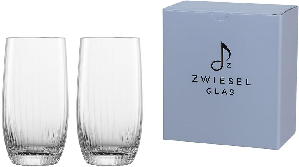 ZWIESEL GLAS Break-Resistant Fortune Tumblers for Water, Mineral Water, and Soft Drinks, Machine-Made (Pair of 2) M122326