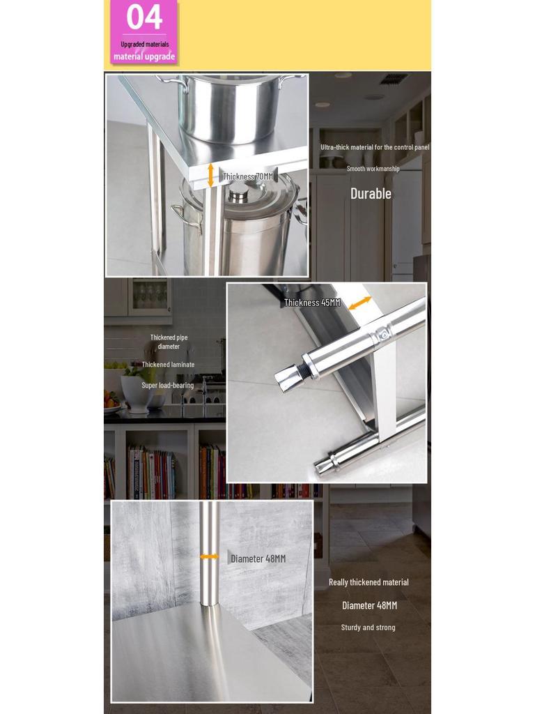 Double-Layer Stainless Steel Kitchen Workbench and Prep Table