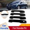 For Honda Fit 4 Jazz GR GS     Gloss Black Smart Door Handle Cover Car Exterior Protector Accessories Stickers