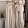 Plus Size Women's Stylish Knitwear & Wide-Leg Pants Set - Autumn/Winter 2025