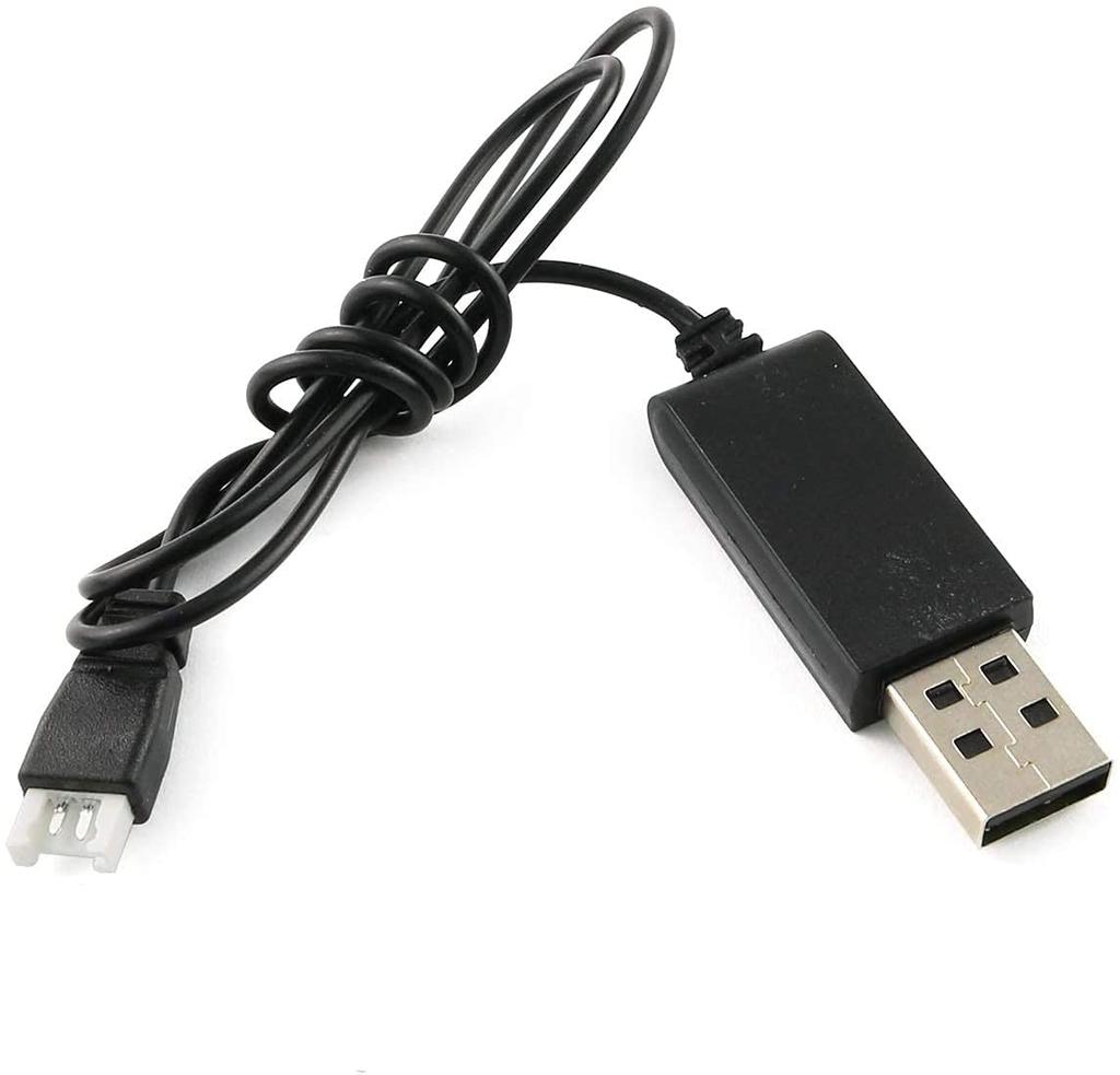 USB nabíjecí kabel pro RC kvadrokoptéru Syma X5C | Snadné použití | Vysoce kvalitní plast a kov | Černý