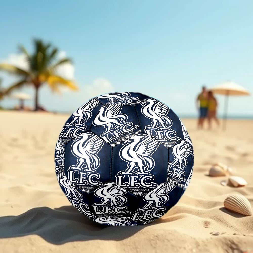 Liverpool F.C Print Size 5 Soccer Ball, Standard Match Football for Sports Game and Team Practice, Ideal Gift for Soccer Fans