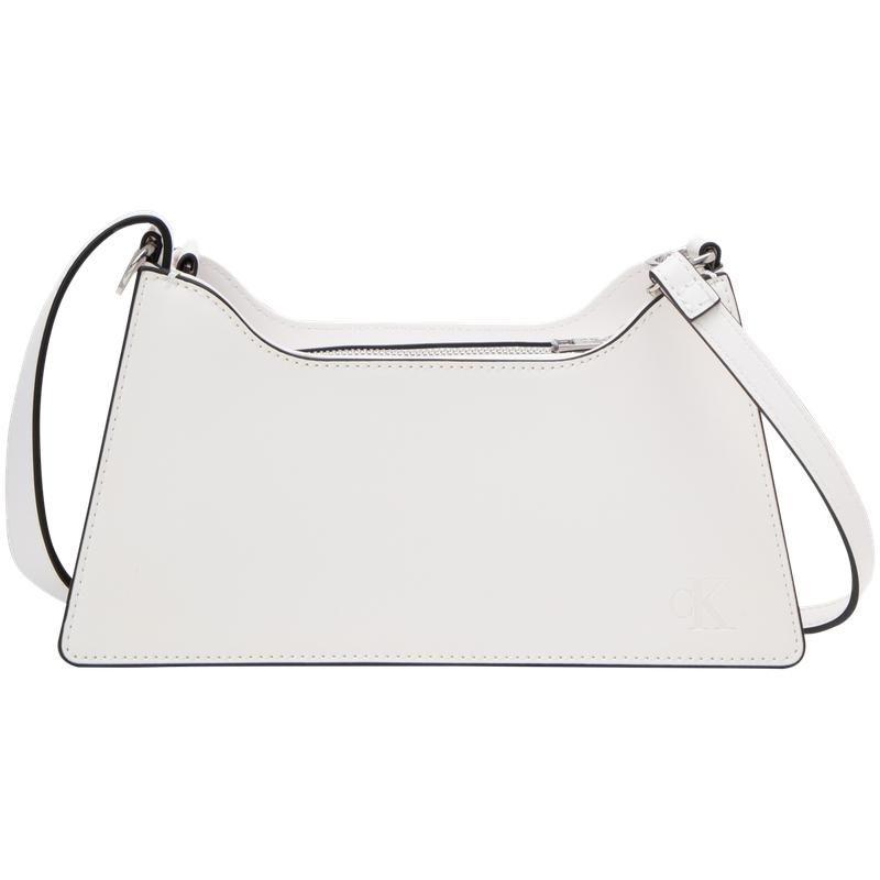 

Calvin Klein Letter Embossed Fashion Trend Trapezoid Crossbody Bag Women Bags White DH3587-100 Basic Set (Bag)