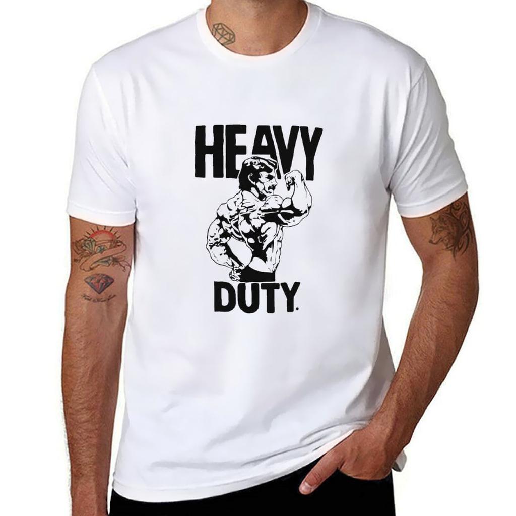 Mike Mentzer Heavy Duty Logo T-Shirt korean fashion blacks Short sleeve tee sublime Men's t-shirt