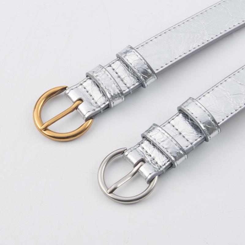 Top-layer Genuine Leather Women's Belt Cowhide with Casual Pants Coat Coat Decorative Women's High-end Leather Belt Leather