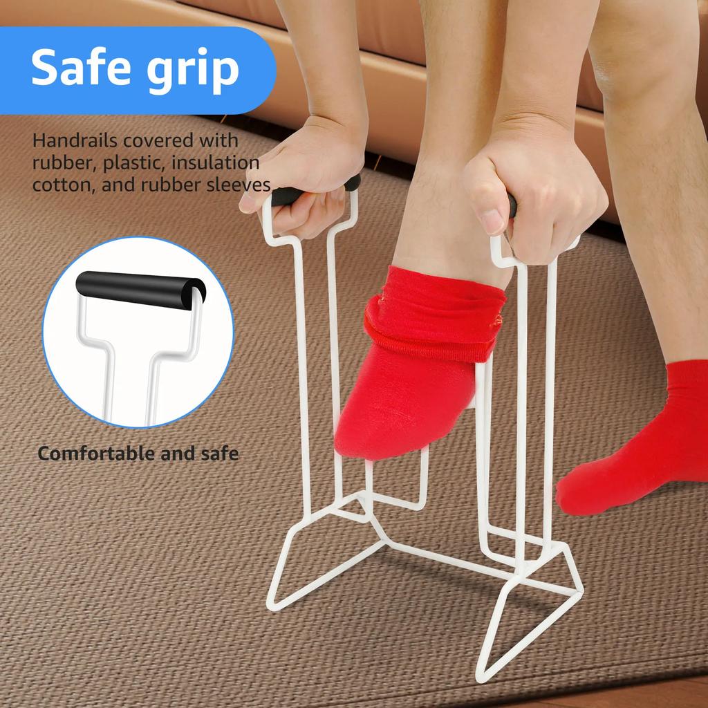 Stock Helper Aid Tool Putting on Compression Large Sock Aid Easy to Use Donning Aid Large Stocking Assistance for Old Men/Women