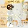 24 LED Easter tree, birch tree adjustable branches 3AA and USB power supply, bedroom decorative tree light 60cm