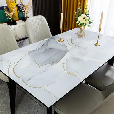 Modern Simple Pvc Waterproof, Oil-Proof And Anti-Scalding Leave-In Tablecloth Coffee Table Cloth Dining Table Mat Soft Glass Internet Celebrity