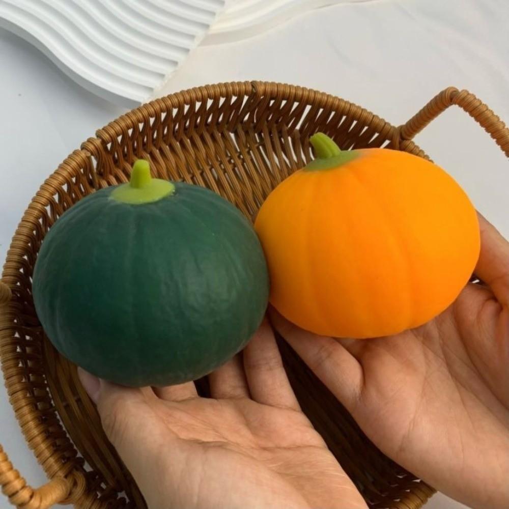 Realistic Simulation Pumpkin Squishy Toy Sensory Design Fruit Squeeze Toy Halloween Decor