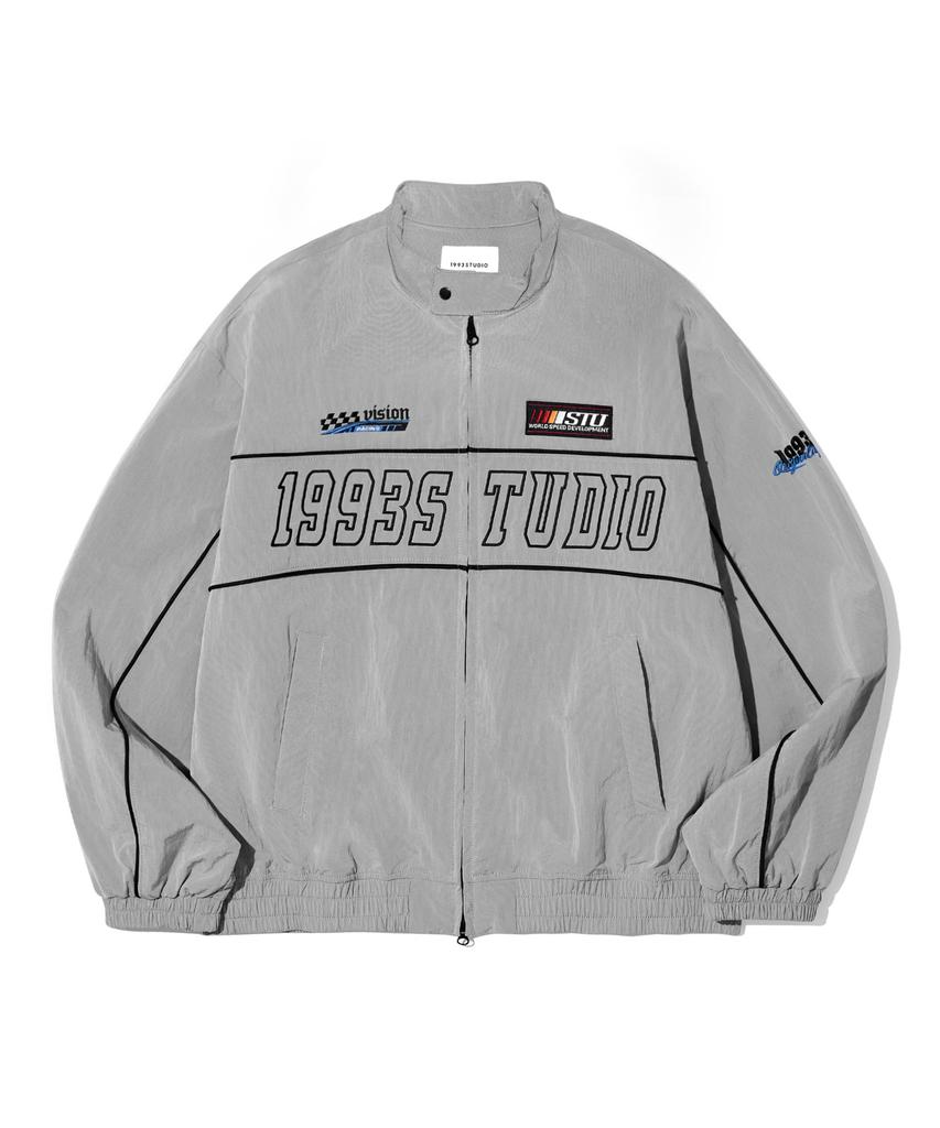 1993Studio Born To Be 90S Nylon Biker Jacket_Gray