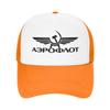 Aeroflot Aviation Russe Pilote Aerospace Mesh Sun Hats  Outdoor Sports High Quality Baseball Caps Men Women Vintage Trucker Hat