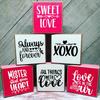 Valentine Stencils for Painting On Wood, 3x3 Inch Reusable Love Heart Holiday Templates Happy Valentine Day Stencils for DIY Ornaments Crafts