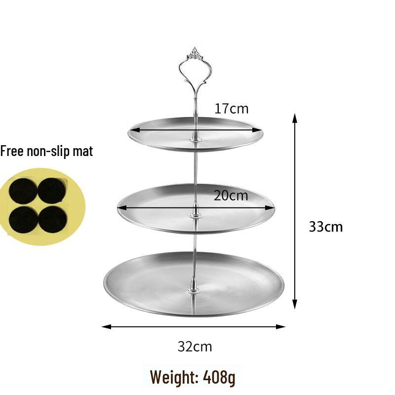 Luxury Stainless Steel Multi-Tier Serving Platter 1 Count