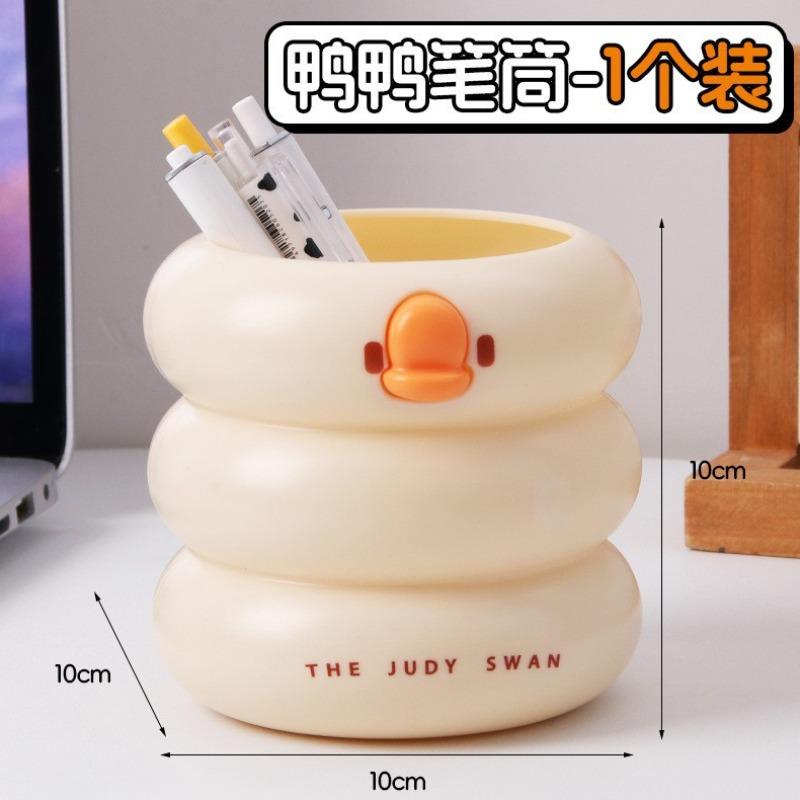 מחזיק עיפרון עגול מצויר חמוד שולחן משרדי עט סיר כוס מארז מיכל ארגונית קלמר עמיד