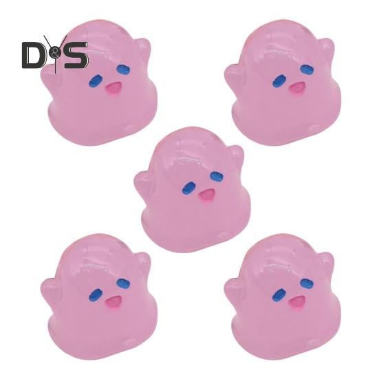 

5 шт. Мини-фигурки привидений из смолы на Хэллоуин, милые светящиеся в темноте привидения, декор для сада для домашней вечеринки, фестиваля, украшения на Хэллоуин фиолетовый