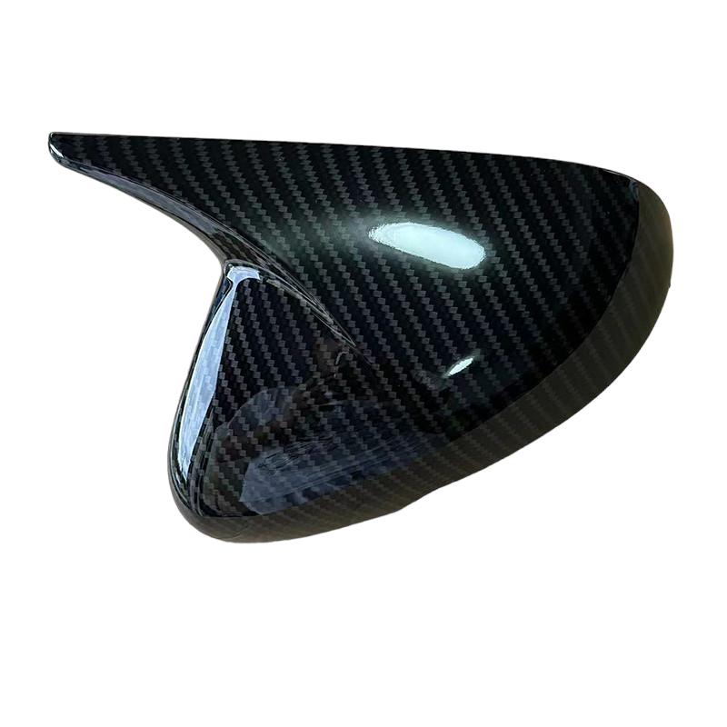 For KIA Stinger 2018-2025 Auto Car Body Side Door Rearview Mirror Cover Sticker Trim ABS Carbon Fiber Style Gloss Black