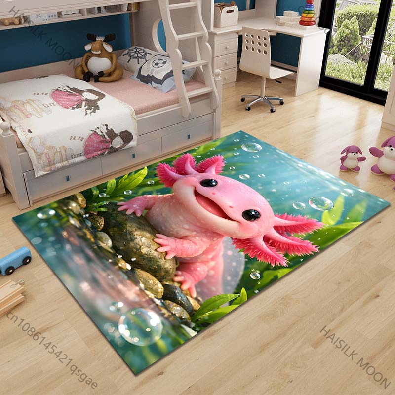 

Multiple sizes Pink axolotl underwater Carpet for Living Room Bedroom Sofa Home Decor Rus Non-slip Floor Mat Luxury Gift 40cm x 60cm