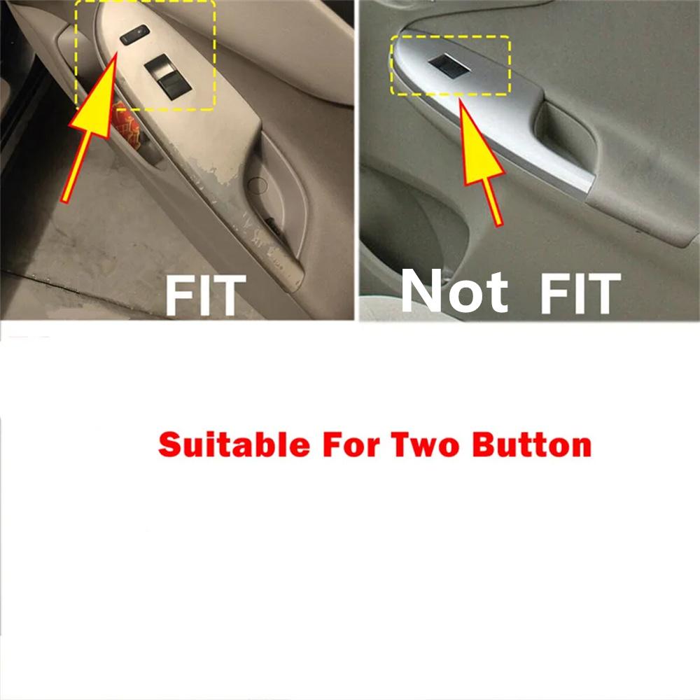 4pcs Door Window Switch Trim Cover Bezel Panel For Toyota Corolla 2009-2013 LHD Only