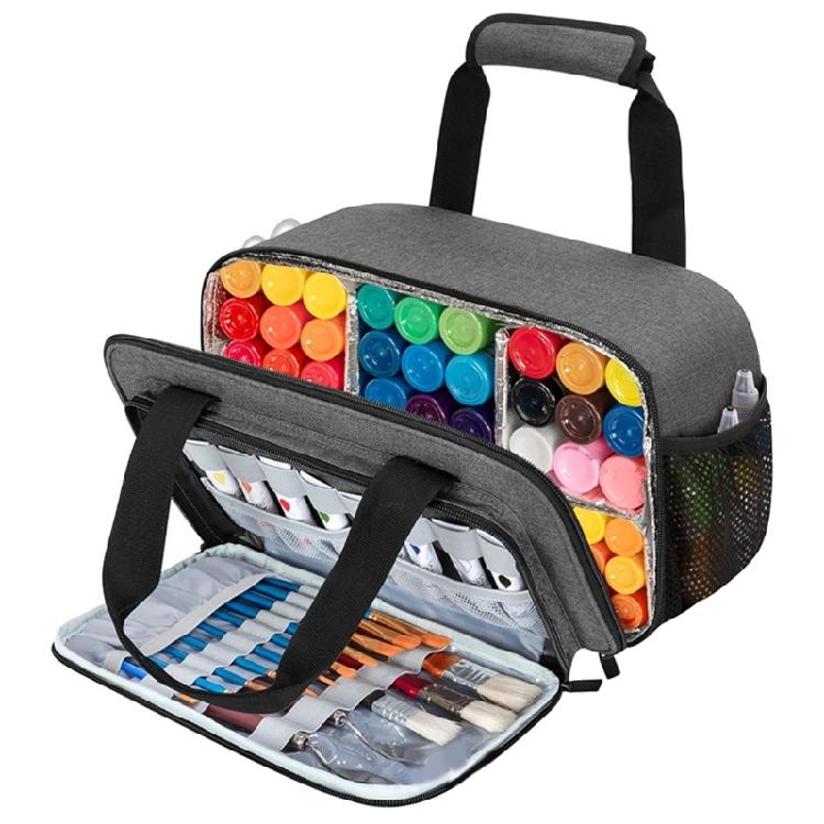 Acrylic Paint Carry Bag Paint Bottle Paint Brush Organizers Carry Case Art Supplies Organizers for Painting Sketching
