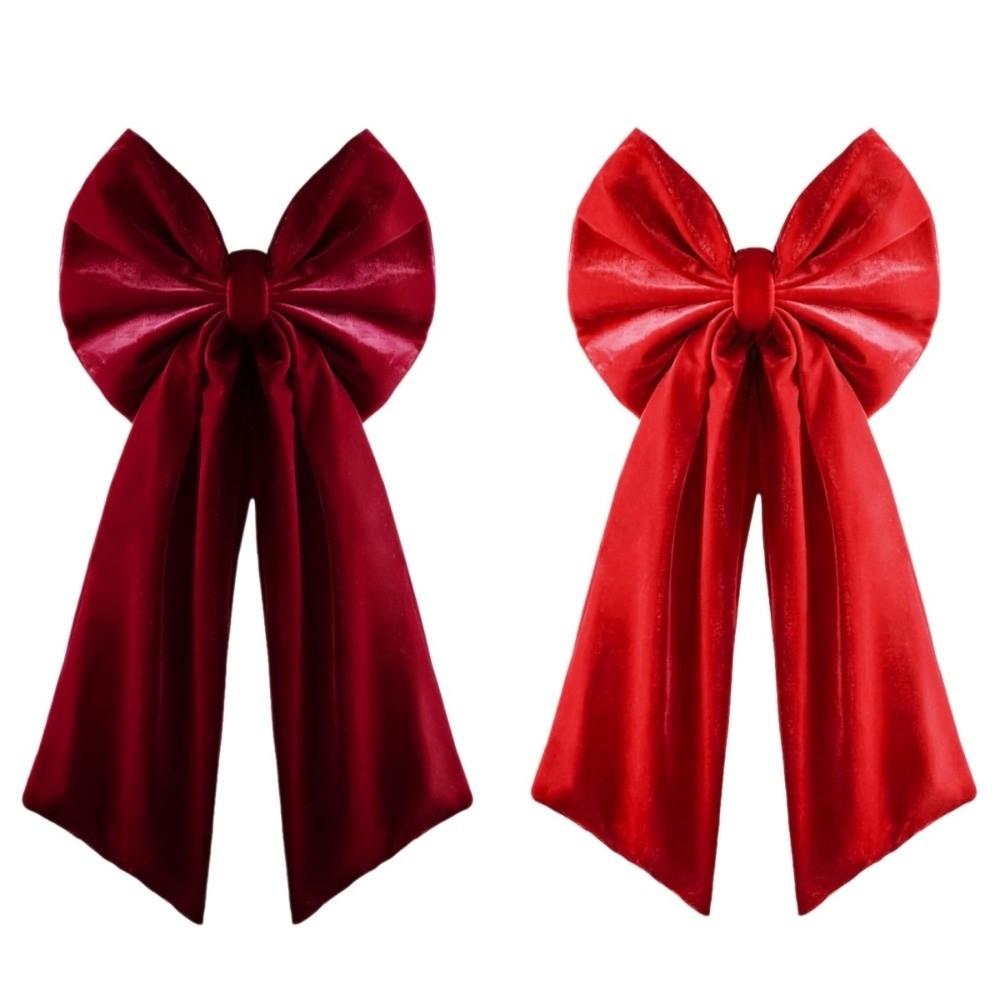 Extra Big X-mas Tree Topper Velvet Bow High-end Extra Large Bow Ornament  Holiday