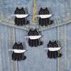 Stylish And Unique Black Cat Design Alloy Brooch Pin For Fashion Enthusiasts Unisex