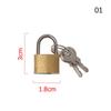 1 STK kobberlås med 3 nøkler bagasjekoffert Reisekoffert Hengelås skapkasse forsyning Mini skap Hjemmeforbedringsmaskinvare