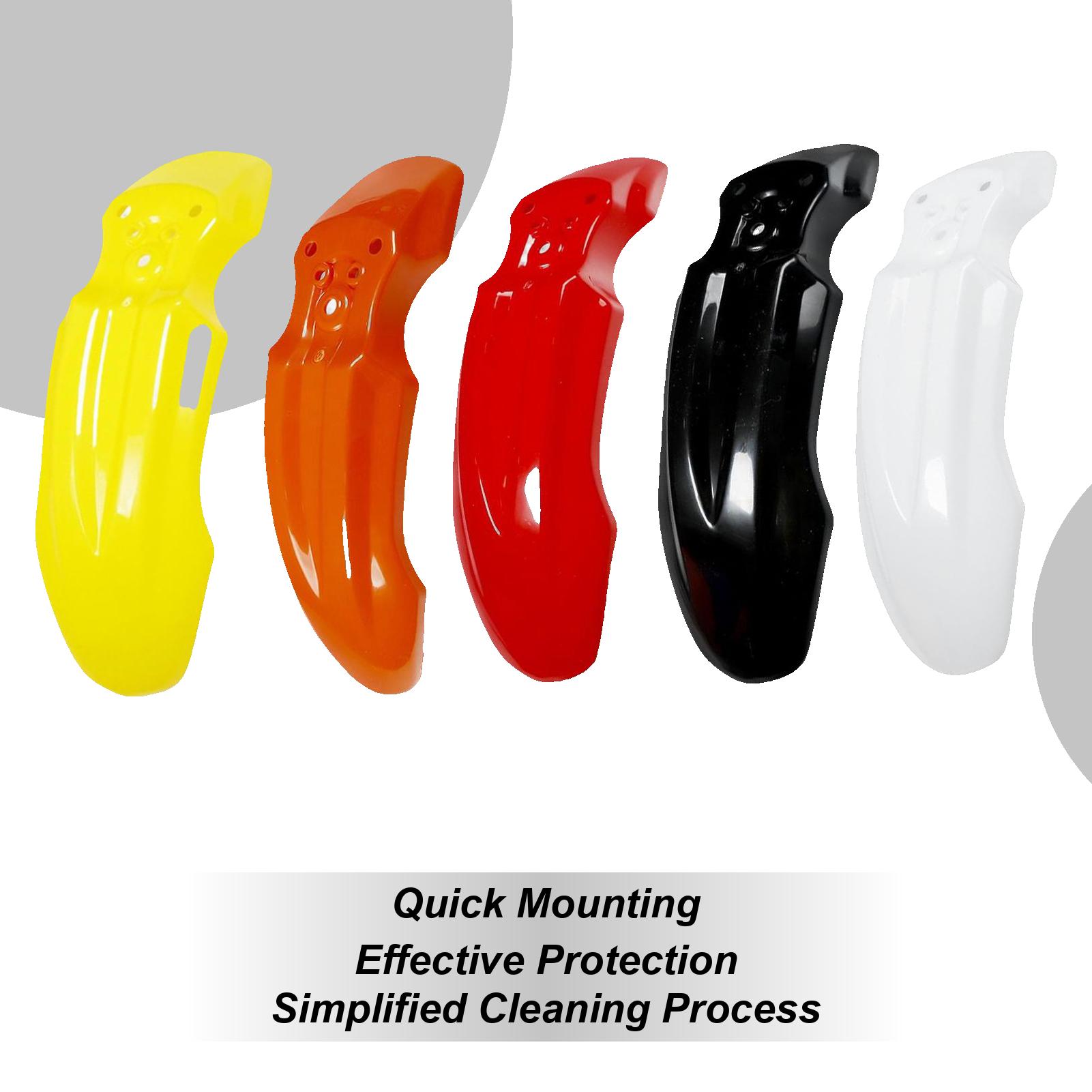 ABS Front Mud Guard Motorcycle Body Frame Parts Motorcycle Wheel Protector For Electric Motorbike Dirt Bike Outdoor Mudguard giallo