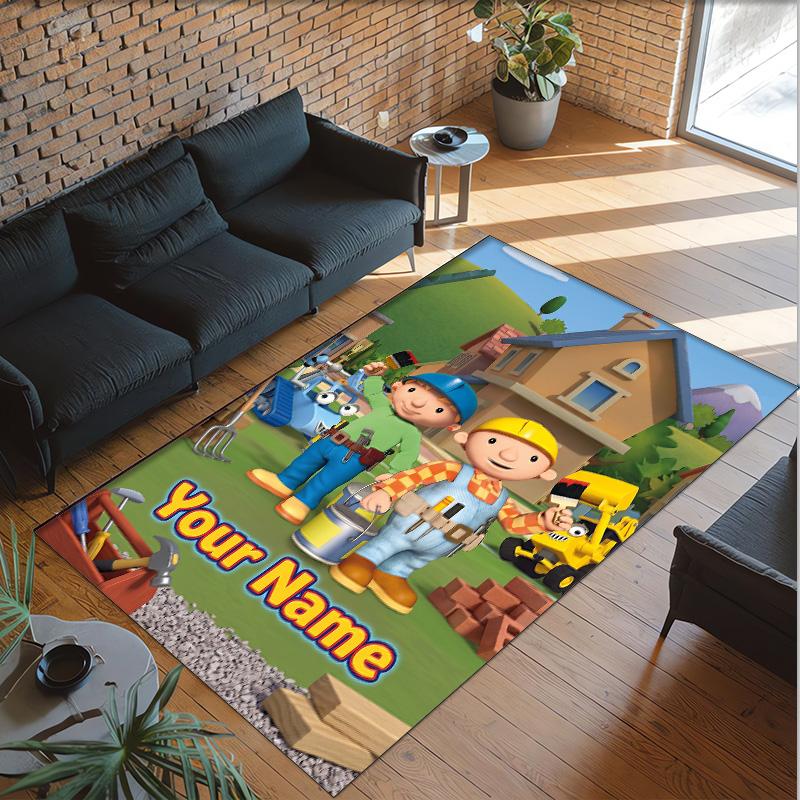 Tappeto in Cristallo di Velluto Personalizzato con Nome Testo, Tappeto Antiscivolo Bob Aggiustatutto per Decorazione Casa