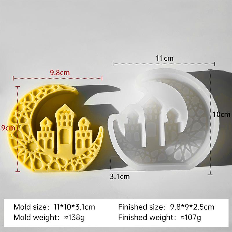 

Сделай сам Ид Мубарак Луна Силиконовая форма Ручная работа Ароматическая свеча Гипс Смола Украшения Форма Рамадан Украшение Изготовление поделок