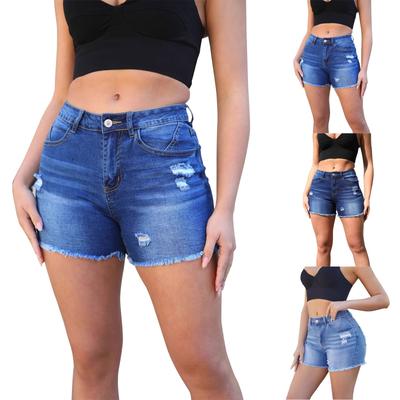 Bequeme, modische, lässige Stretch-Jeansshorts für Damen
