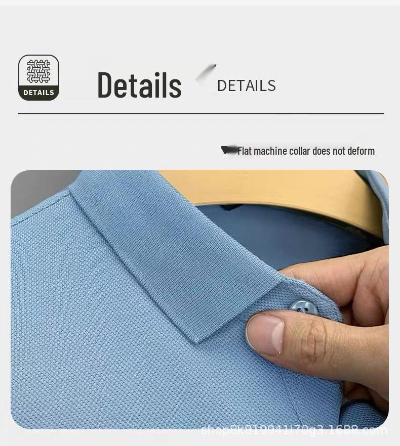 

Мужская летняя рубашка поло высокого класса с вышитым логотипом пони - Короткий рукав, отложной воротник, топ в стиле бизнес-кэжуал 3XL for 87.5-97.5 kg