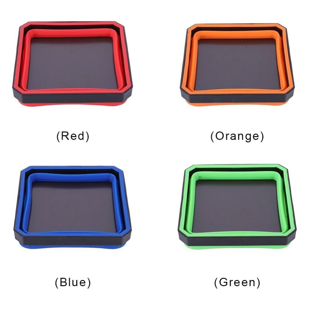 Multicolor Magnetic Parts Tray Foldable Storage Plate Portable Tool Organizer Car Repair