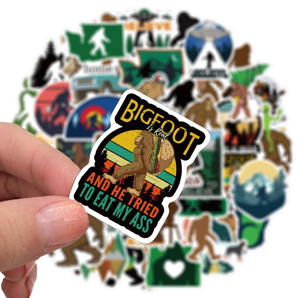 50 Outdoor-Version von Bigfoot Wilde Graffiti-Aufkleber Koffer Gitarre Wasserdichte Aufkleber