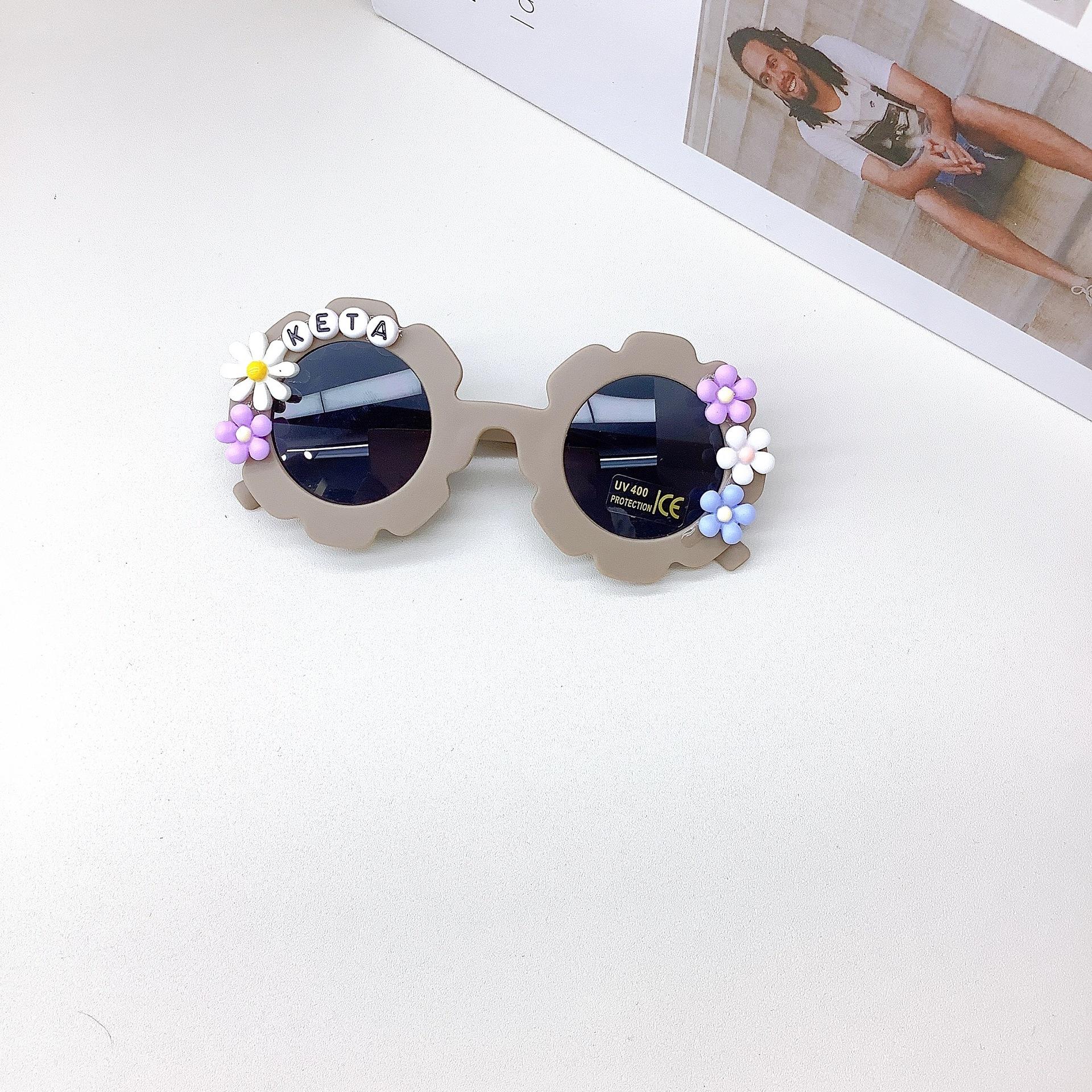 

Модные детские солнцезащитные очки Цветы Милые дорожные вогнутые солнцезащитные очки с защитой от ультрафиолета для детей