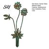 Whimsical Garden Stake Carnivorous Plant Decoration Rusty 2D Flat Flytrap Sculpture for Yard Art Lawn Flower Bed Planter Unique