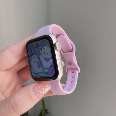 Bracelet Pour Apple Watch bracelet femmes pour iWatch 10/9/8/7/6/5/4/3/2/1 SE 38mm 40mm 41mm 42mm 44mm 45mm 46mm fin 49mm silicone Boucle