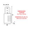 Master Lock Combination Padlock in Aluminium, 40x78x15 mm, Black