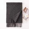Autumn and Winter New Solid Color Scarf for Women Versatile Neck Scarf Thickened Warm Shawl Simple Tassel
