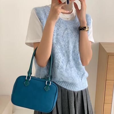 Women's Autumn and Winter Round Neck Hollow Knitted Waistcoat