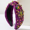 DIY Rhinestone Knot Hairband Creative Mardi Gras Hairband Crystal Beads Hair Band  for Women