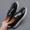 Fashion Men Tassel Loafers Shoes Leather Business Shoes Designer Wedding Party Shoes Mens Flats Driving Shoe Men Big Size 47 48