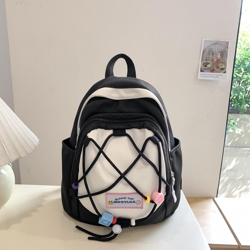College Style Contrast Small Schoolbag Japanese Ins Cute Little Fresh Niche Mini Mori Girl Backpack Backpack