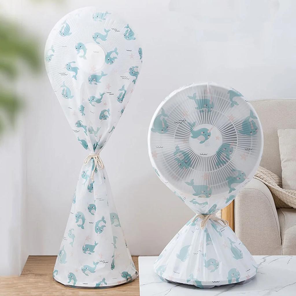 Floor Fan Cover Washable Waterproof Dustproof Standing Round Electric Fan Protective Cover Household Universal Storage Cover
