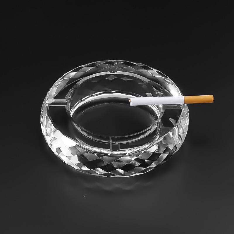 Customizable Drop-Resistant Crystal Cigar Ashtray for Living Room, Hotel, KTV