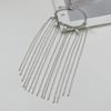 Silver Long Tassel Hand Chain Adjustable Link Chain Bracelets Imitation Pearl Bracelet  Unisex