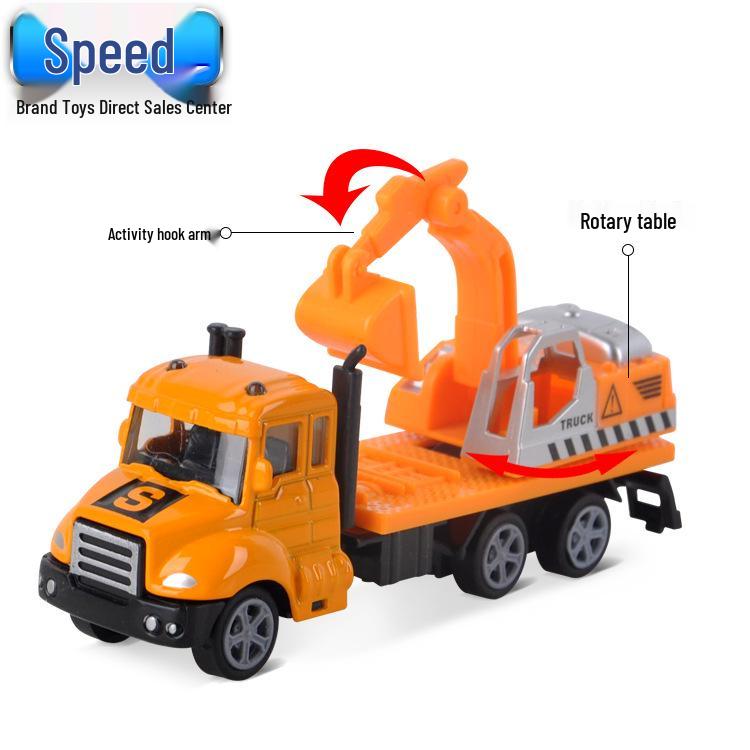 Hot-Selling Kids' Pull-Back Alloy Fire Rescue Ladder Truck Toy Model