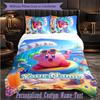 Personalized 3Pcs Bedding SetKirby Custom Text Duvet Cover Pillowcase Set Bedroom Gift