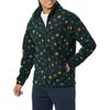 Mens Fleece Zip-Up Hoodless Jacket Cartoon Print Regular Fit Teens Casual Wear
