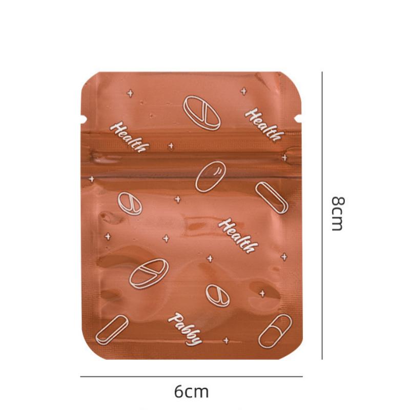 Travel Medicine Storage Solution with Reusable Light-proof Zipper Lock Pill Pouch Set